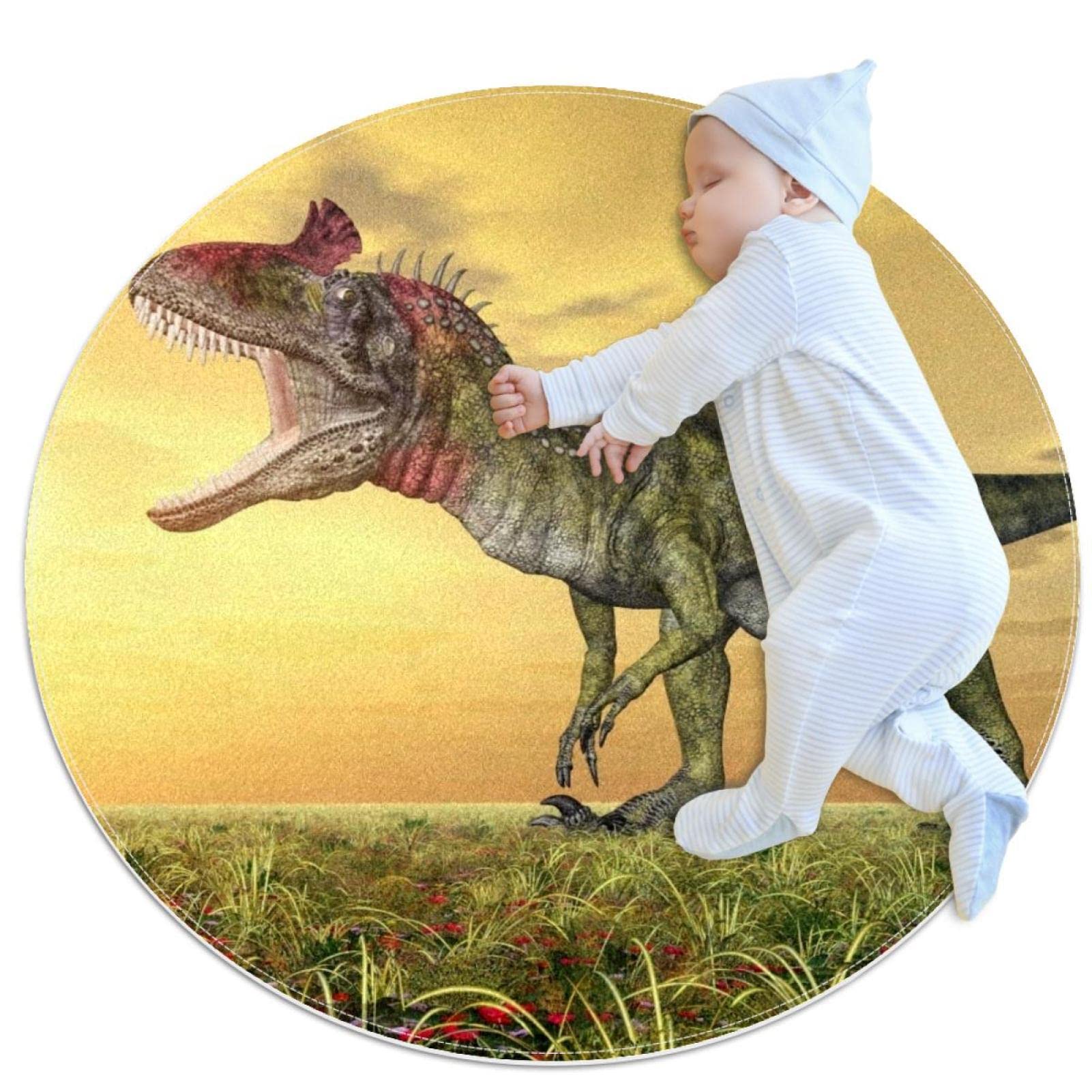 Dinosaure coucher de soleil doré 70cm peluche géante T-Rex dinosaure en coton