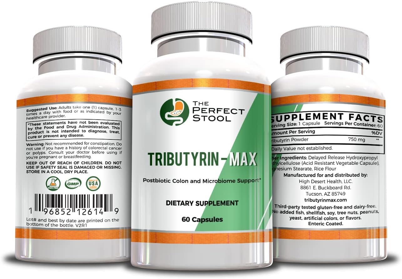 Tributyrin-Max Delayed-Release Butyrate Supplement for Complete, Formed Bowel Movements & Gut Barrier Support - Image 9