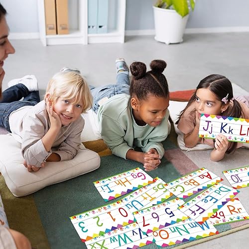 Miniatura 6 de Lachilly 12 tarjetas flash de 26 letras y números del 0 al 9, encabezados, títulos de materias para tablón de anuncios, aula, póster de pared de