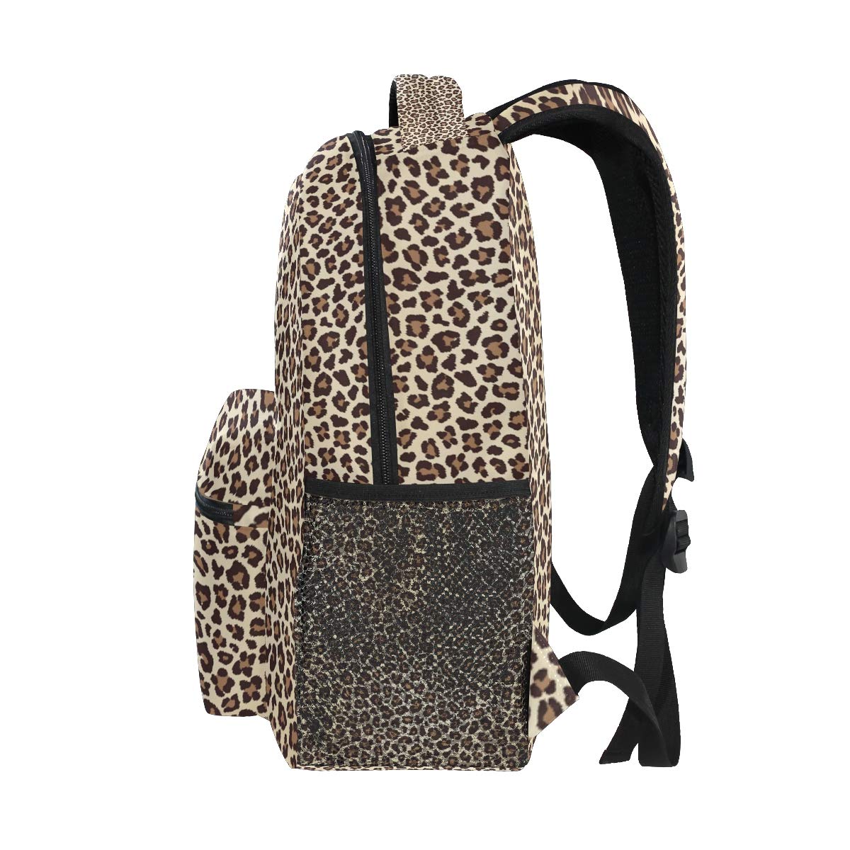 Leopard Animal Gemoetric Schulrucksack für Jungen Mädchen Kinder Reisetasche Bookbag