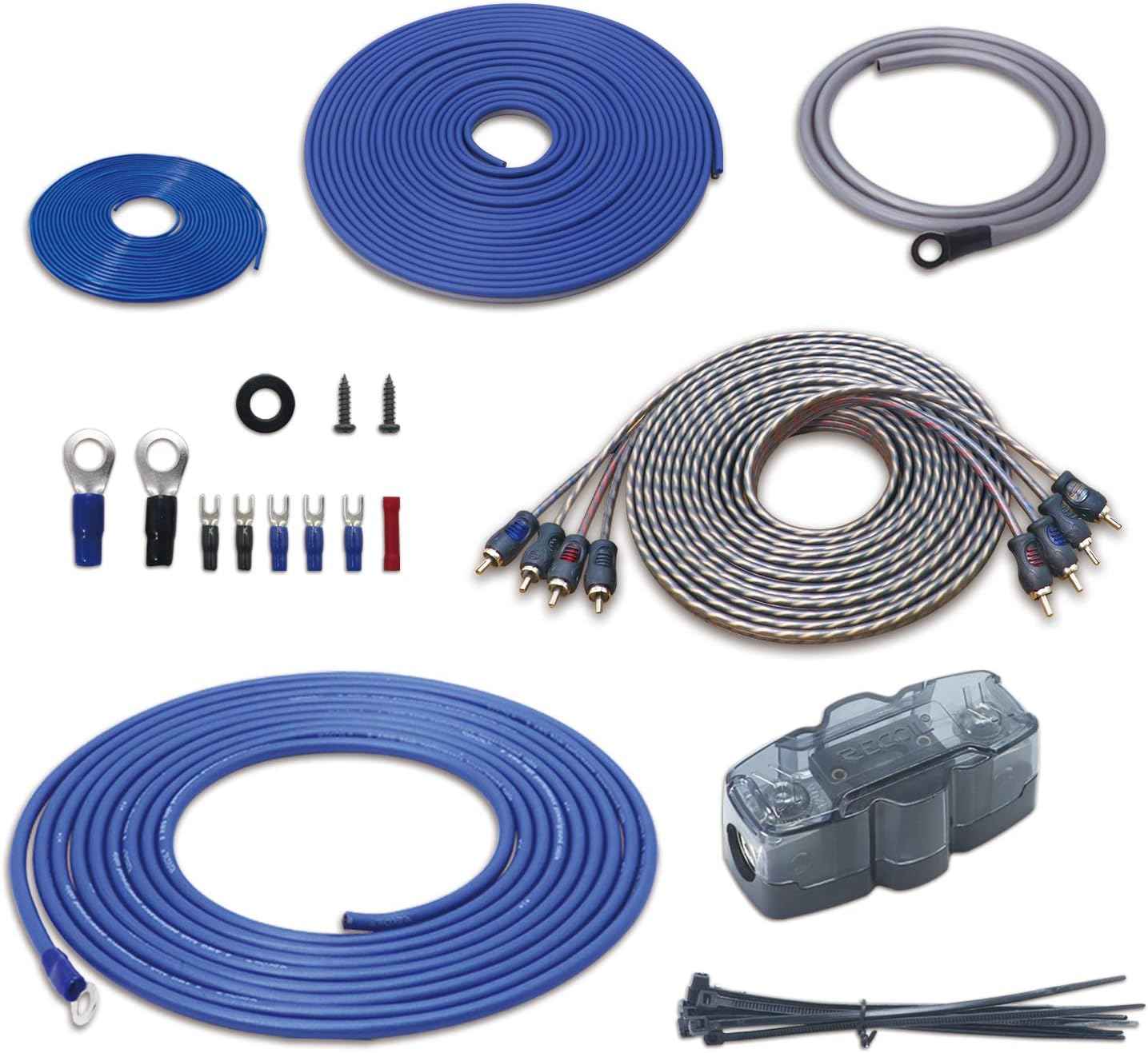Stinger 4Gauge Copper Amplifier Wiring Kit, 1200 Watt Sub