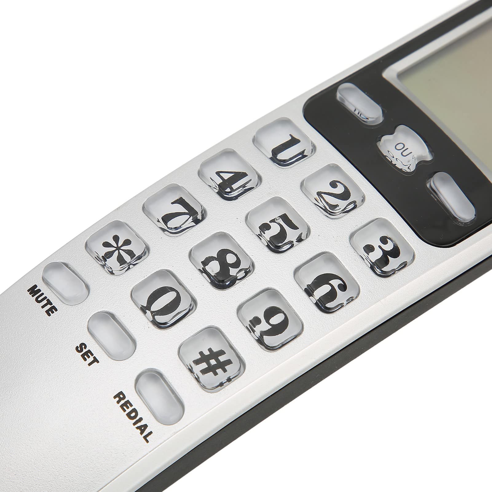 Telefono da Parete retrò con Controllo del Volume della cornetta Telefono Fisso con Filo con Display LCD per casa, Hotel, Bagno, Soggiorno, Scuola e Ufficio (Argento)
