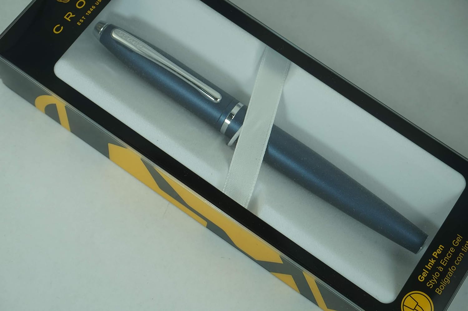 Cross Satin Midnight Blue signature mid Band Calaise Selectip Rollerball Pen.