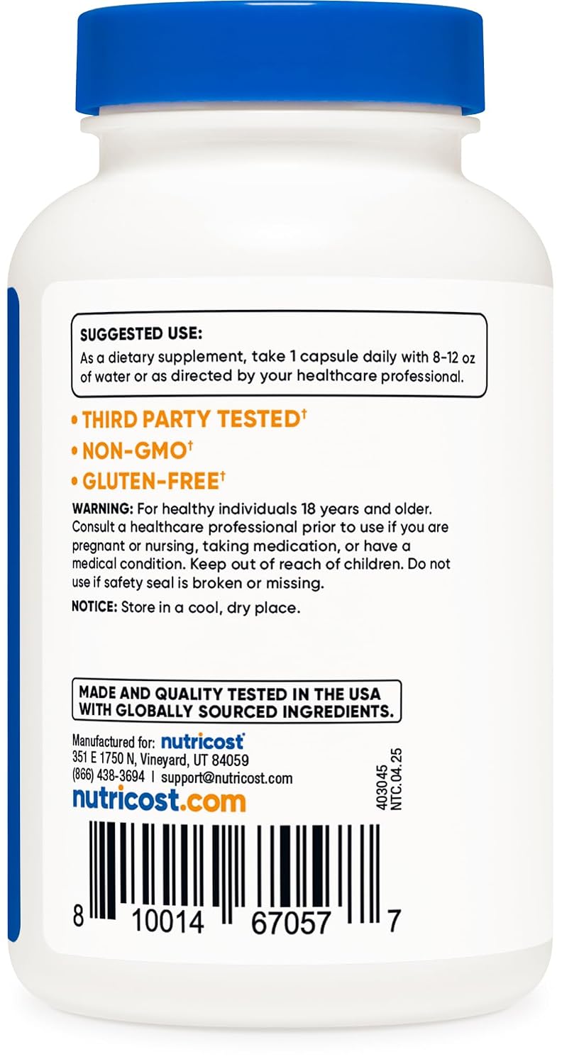 Nutricost White Kidney Bean 6,500mg Equivalent from 650mg of 10:1 Extract Per Serving, 120 Capsules for 120 Servings Per Bottle - Vegetarian Caps, Gluten Free and GMO Free 6 Nutricost White Kidney Bean 6,500mg Equivalent from 650mg of 10:1 Extract Per Serving, 120 Capsules for 120 Servings Per Bottle - Vegetarian Caps, Gluten Free and GMO Free - Image 4