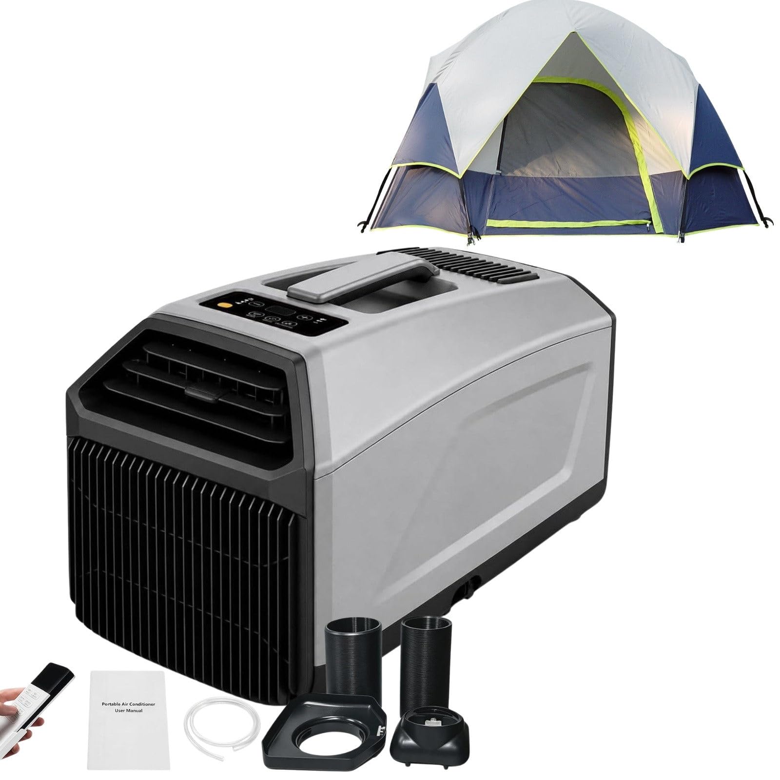 Tent Air Conditioner, Powerful 2 Mins Fast Cooling AC Unit Grey