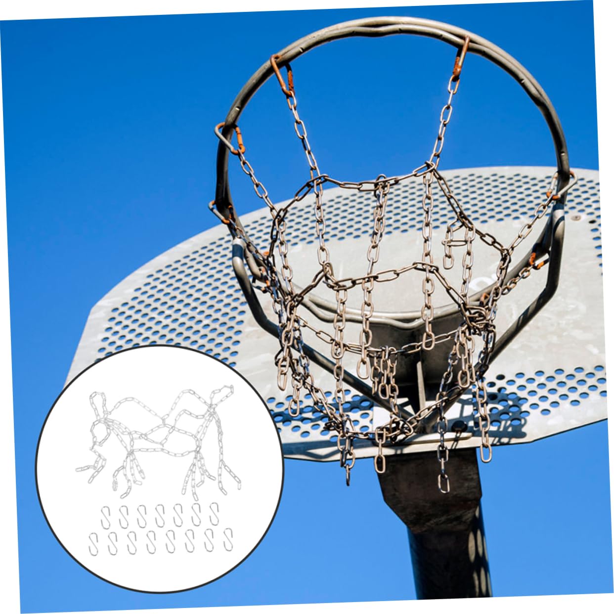 ibasenice Marco De Red De Baloncesto Red De Baloncesto De Repuesto Red De Baloncesto Portátil Red De Repuesto para Baloncesto Redes De Baloncesto Deportivas Cadena De Red De