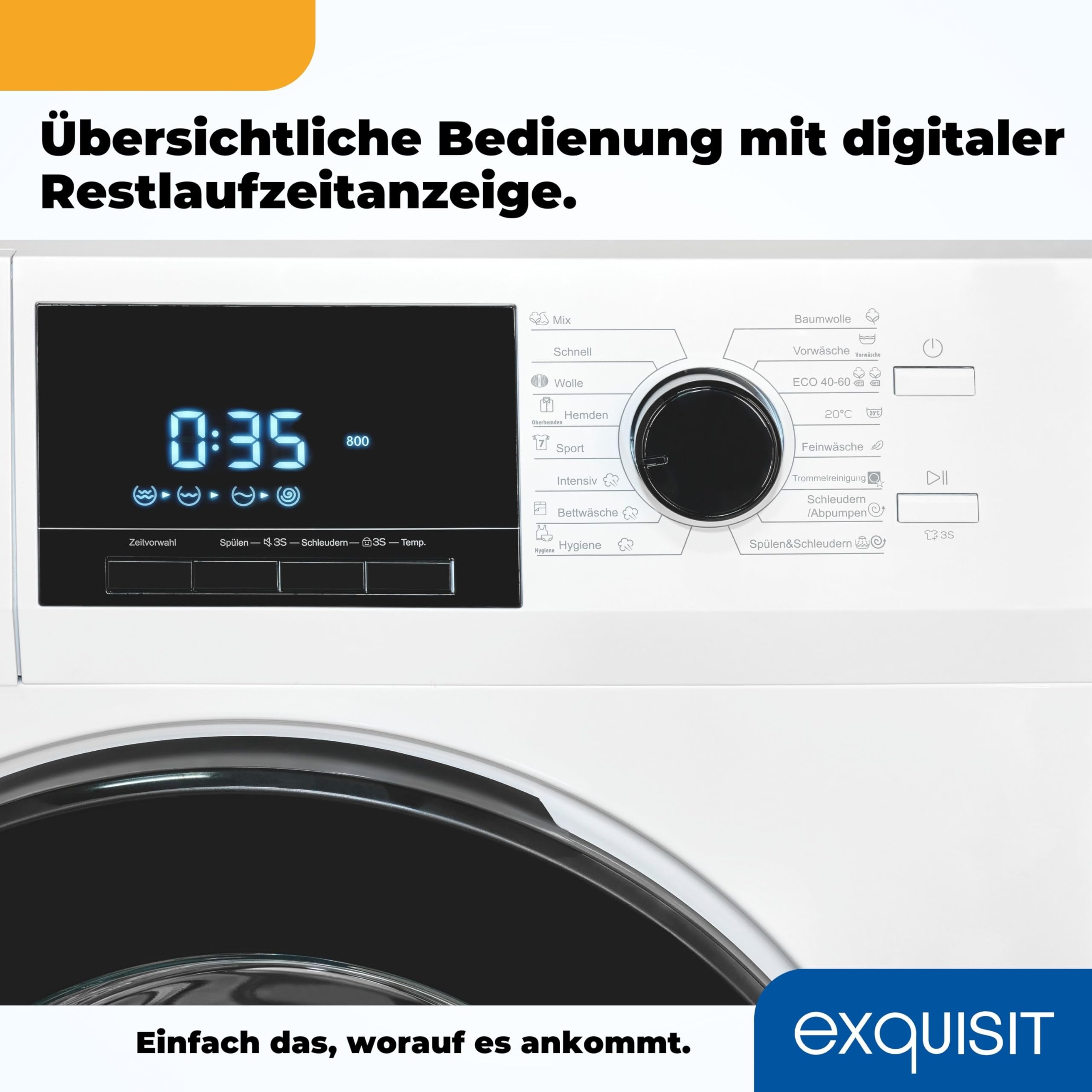 Exquisit Kondensationstrockner TK810-060 weiss | 8 kg Füllmenge | Knitterschutz, Weiß