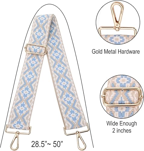 Miniatura 3 de Correas cruzadas de repuesto para bolso, correa ajustable para bolsos, correa de hombro ancha para mujeres y monederos de guitarra