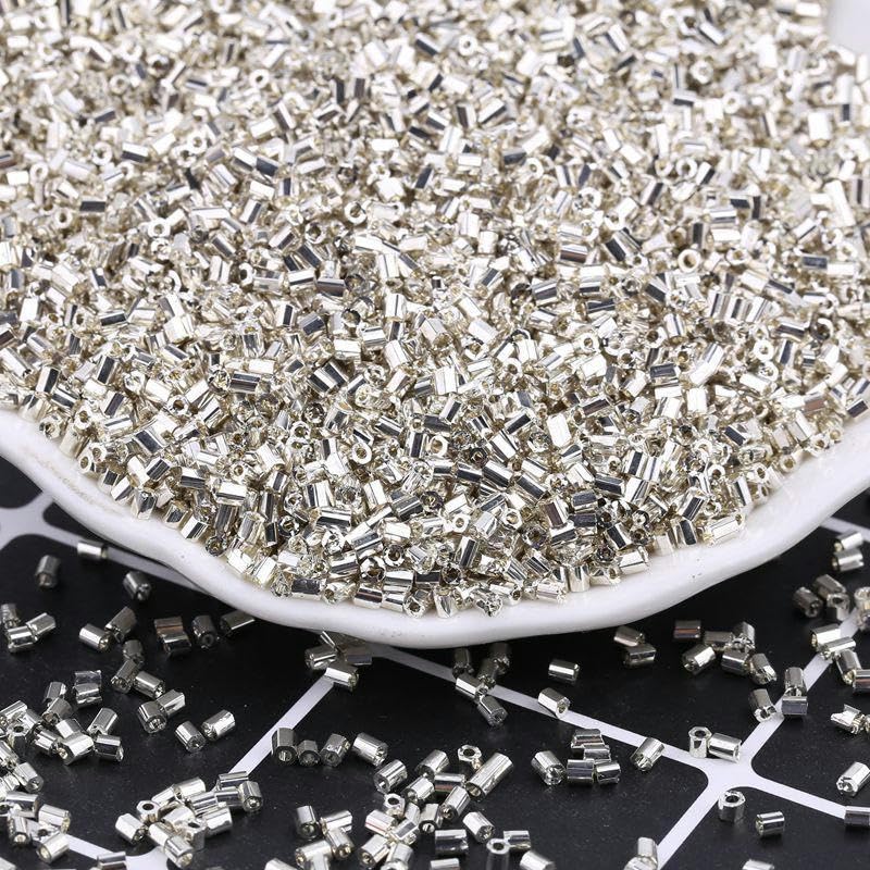 40000 szt. 3 * 2 mm stalowe szklane koraliki z nasionami do produkcji biżuterii kucyk koraliki ryżowe mini koraliki nasiona do bransoletki DIY rzemiosło kolczyk zrób to sam rurka