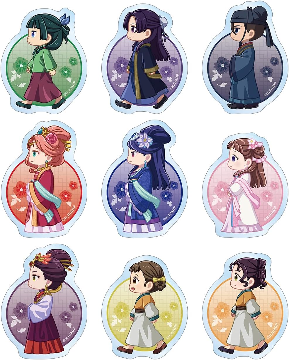 TV Anime Dakuya Hitoko Trading Chibi Totoro Die Cut Sticker Box of 9