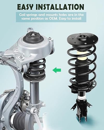 Miniatura 5 de SCITOO Par delantero de puntal y resorte completo compatible con 2013-2018 para Ford Fusion Complete Struts 172638