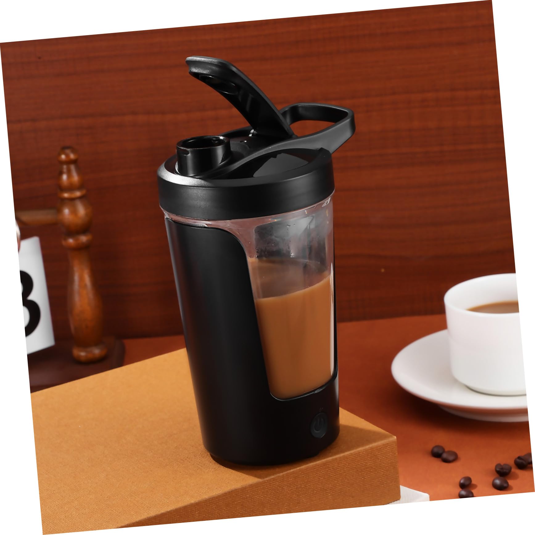 Tasse à Café Shaker Électrique Rechargeable 450ml Noire