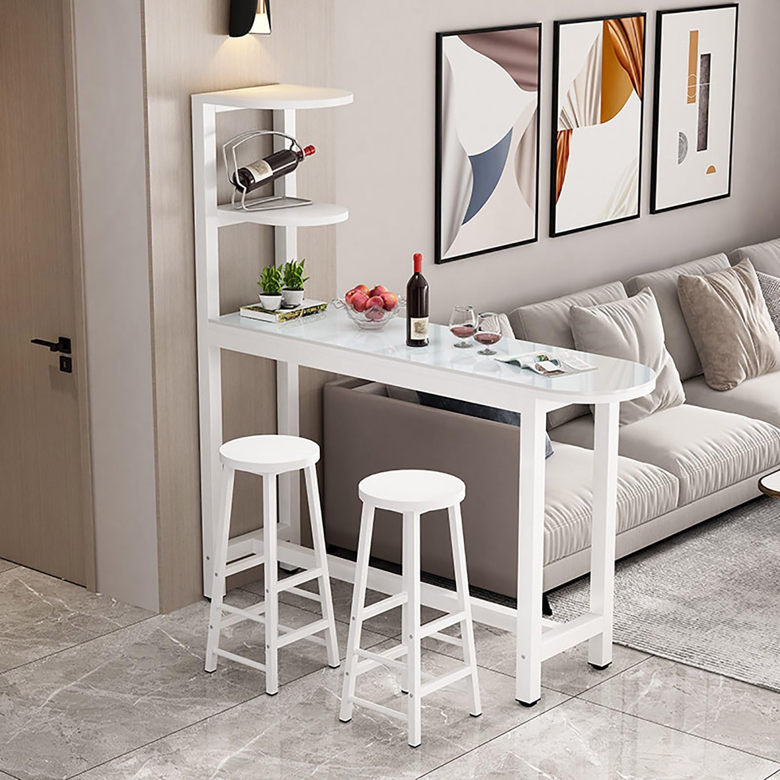 Mesa de barra de desayuno para rincón de cocina y hogar