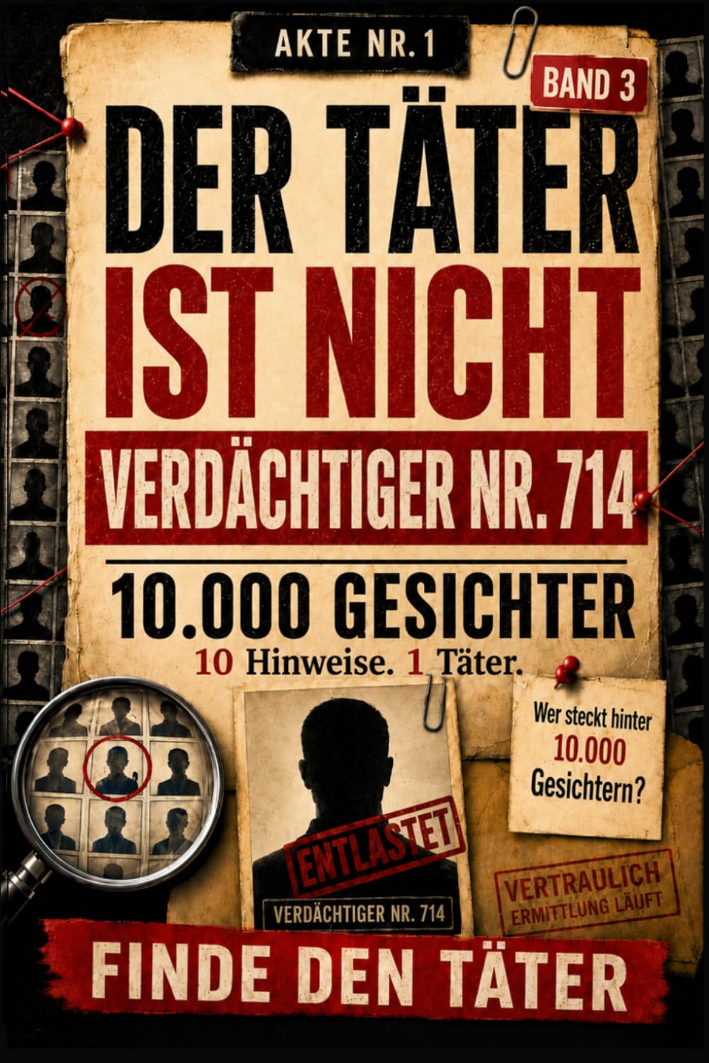 Der Täter ist nicht Verdächtiger Nr. 714: 10.000 Gesichter, 10 Hinweise, 1 Täter – Interaktives Krimi-Rätselbuch mit Beobachtung, Logik und Deduktion