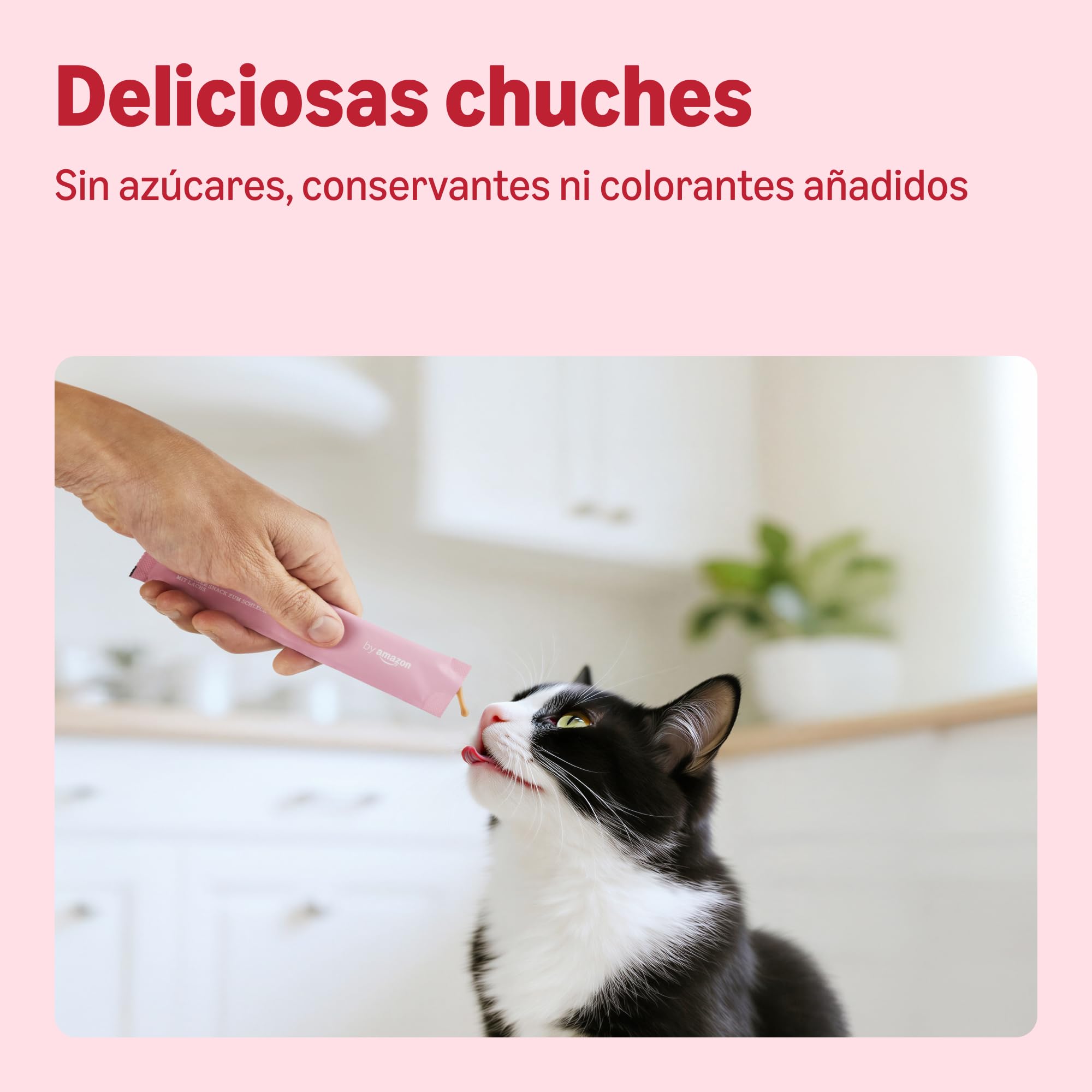 by Amazon Golosinas para Gatos – Snack para lamer – Salmón 5 x 15 g, 75 g