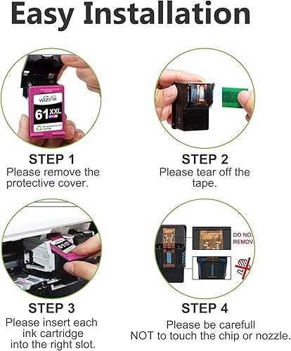 Miniatura 5 de Paquete combinado de cartuchos de tinta 61 XL XXL y color negro para HP 61xl 61xxl Tinta de impresora para impresoras HP Envy 4500 5530 4502 5535
