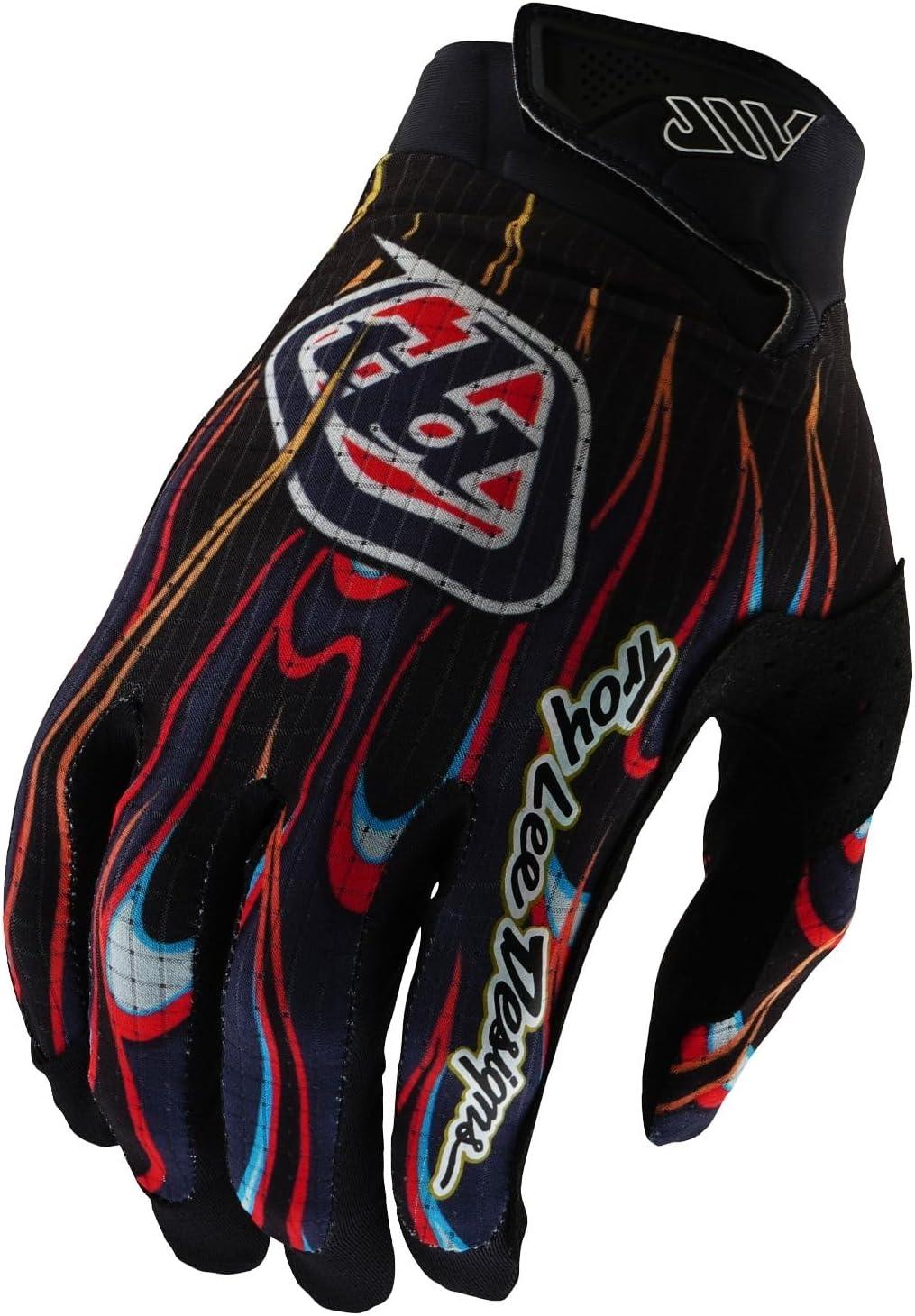 Troy Lee Designs Youth Air Glove for Motocross MX Mountain Biking, Torched Black / Red, Youth Medium