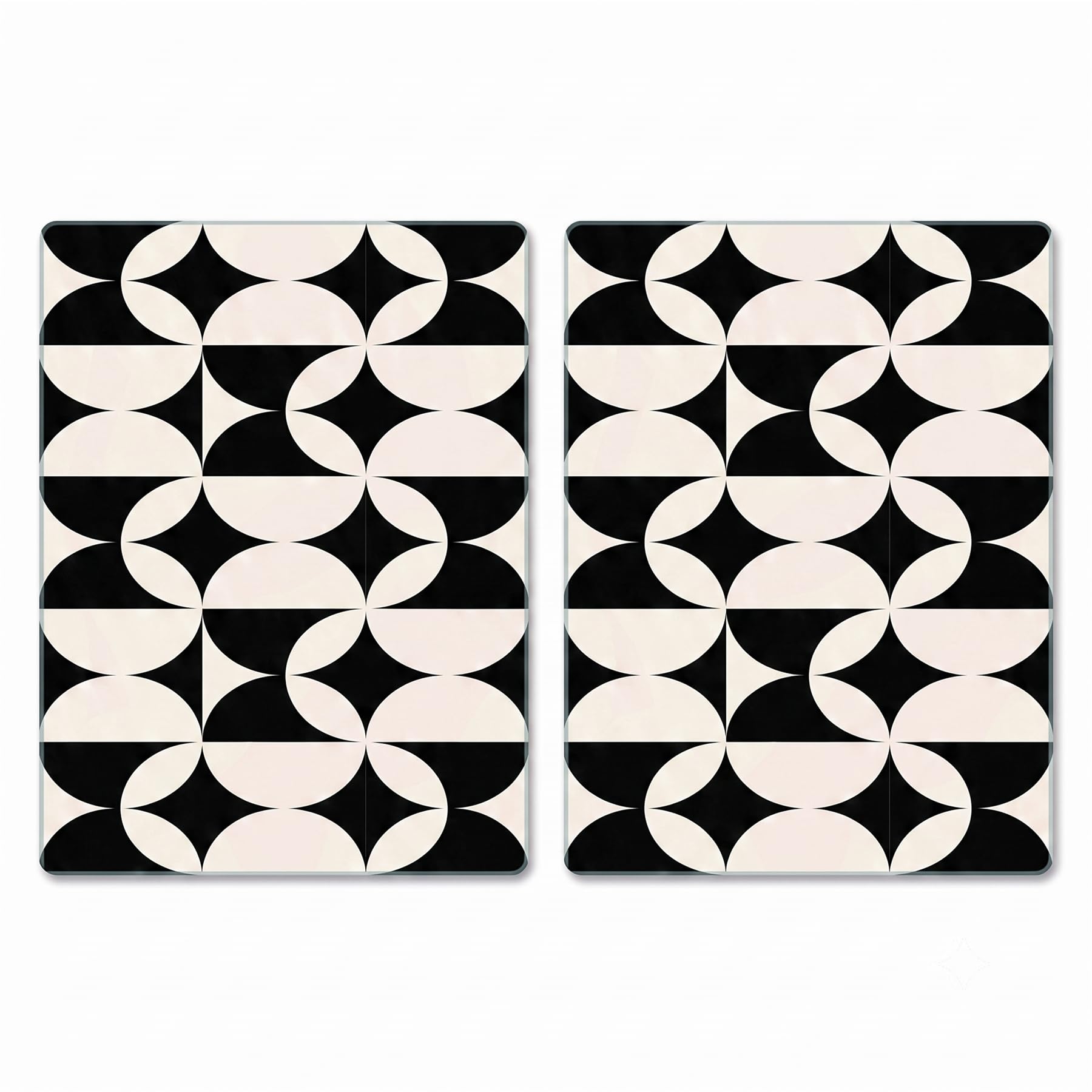Pagnanno Hob Covers Chopping Board Pack of 2 - Versatile Kitchen Board Glass Worktop Savers - Heat Resistant Sink Boards, Worktop Protectors - Marble Effect Grey (Design 17, 50x40CM) โ image 1