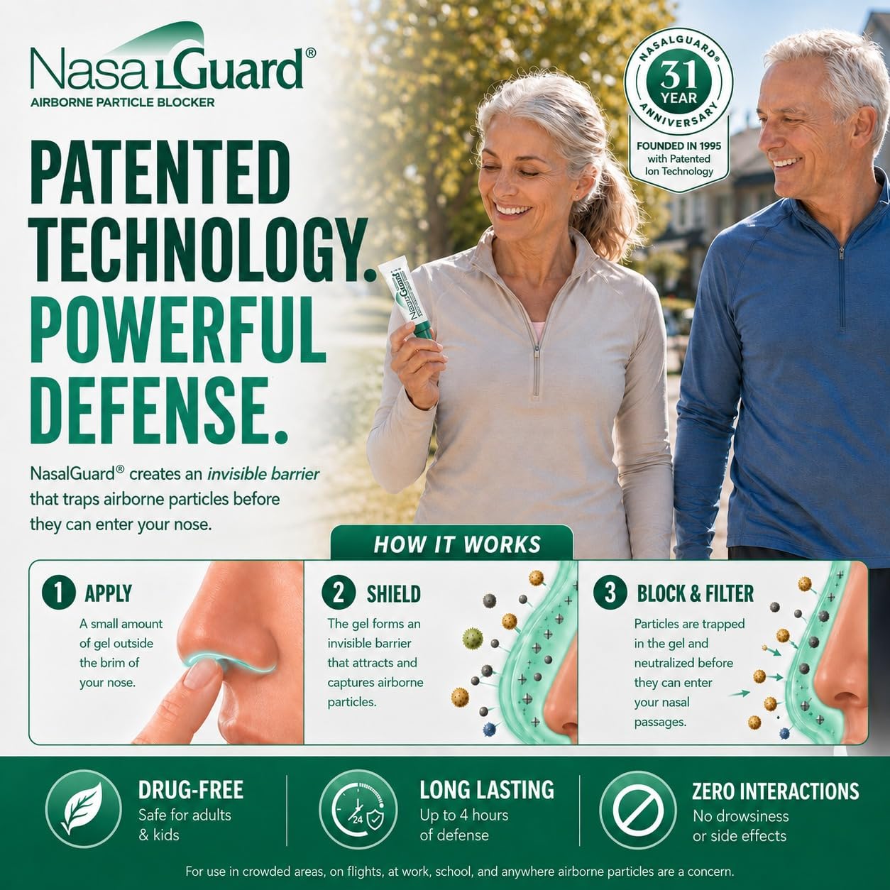 Nasal Filter Gel, Block Seasonal Pollens, Cool Menthol 3g — Amazon image 3