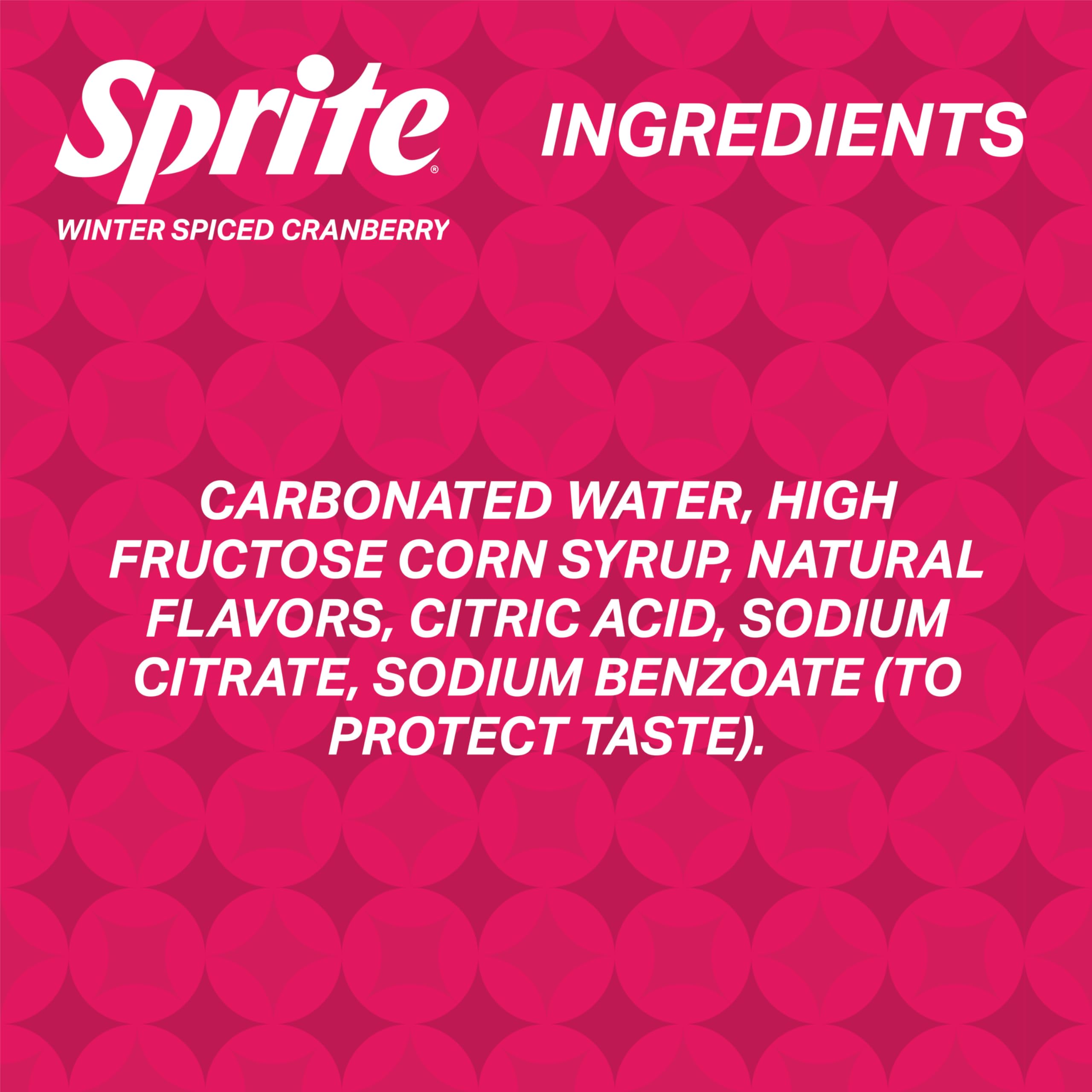 Sprite Winter Spiced Cranberry Soda Soft Drink Fridge Pack, 7.5 fl oz Mini Cans, 10 Pack