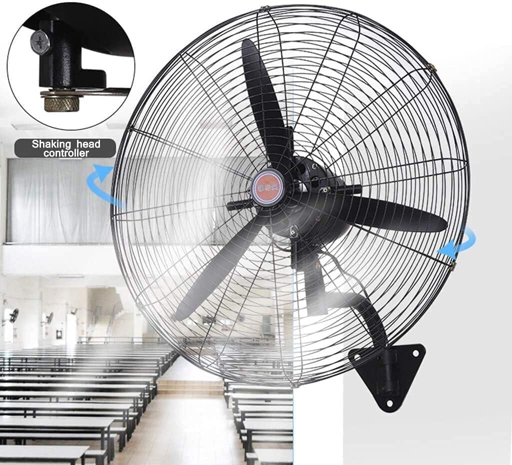 Wall-Mounted Industrial Fan, Adjustable, Silent Operation, Wide-Angle Air Supply, Copper Core Motor for Dormitories, Bedrooms, Dining Rooms
