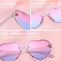 Vista 5 de Pro Acme Lentes de sol con forma de corazón para niñas pequeñas de 3 a 10 años con forma de abeja