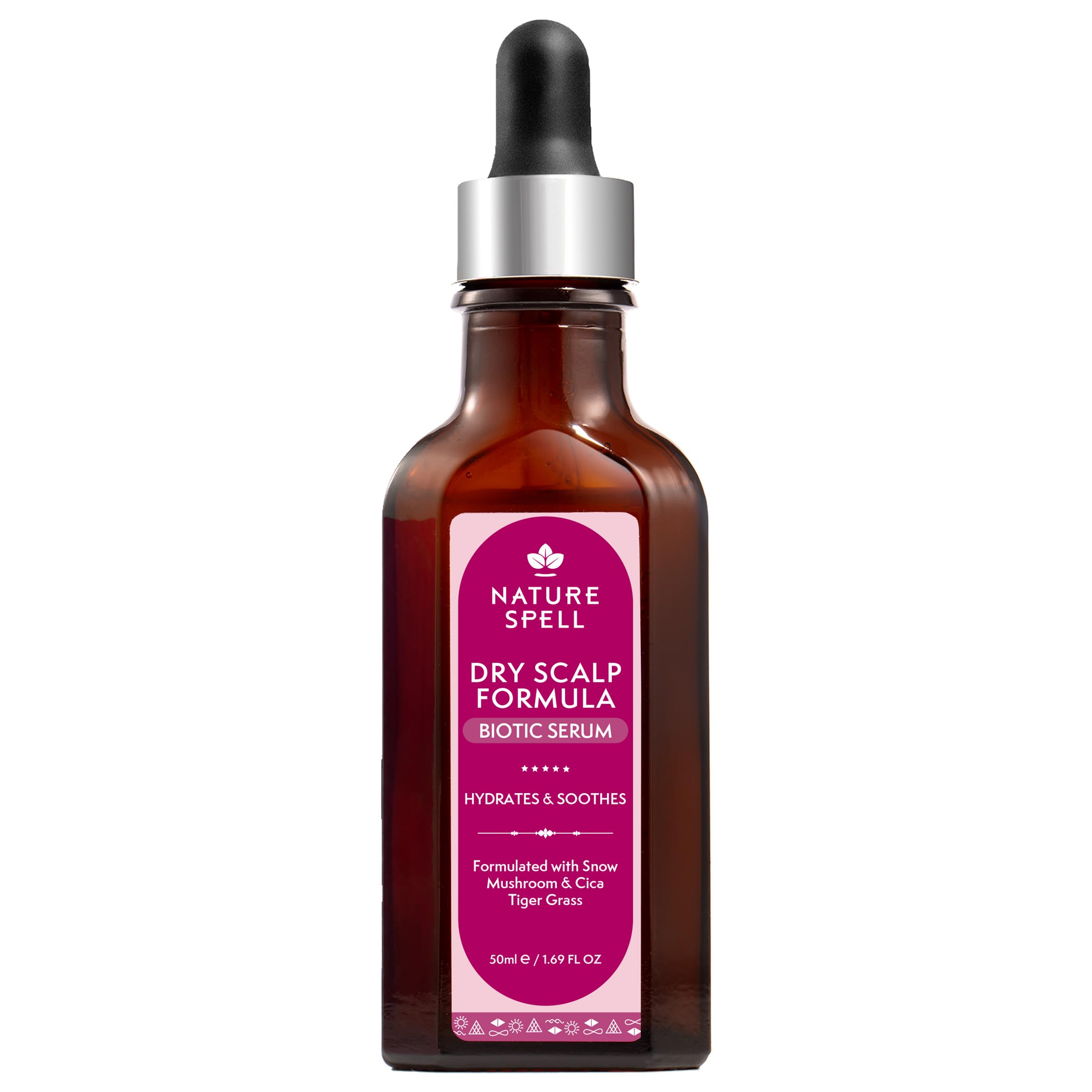 Nature Spell Dry Scalp Serum, Hydrating and Soothing Formula with Hyaluronic Acid & Plant Collagen, Lightweight, Vegan, 50ml