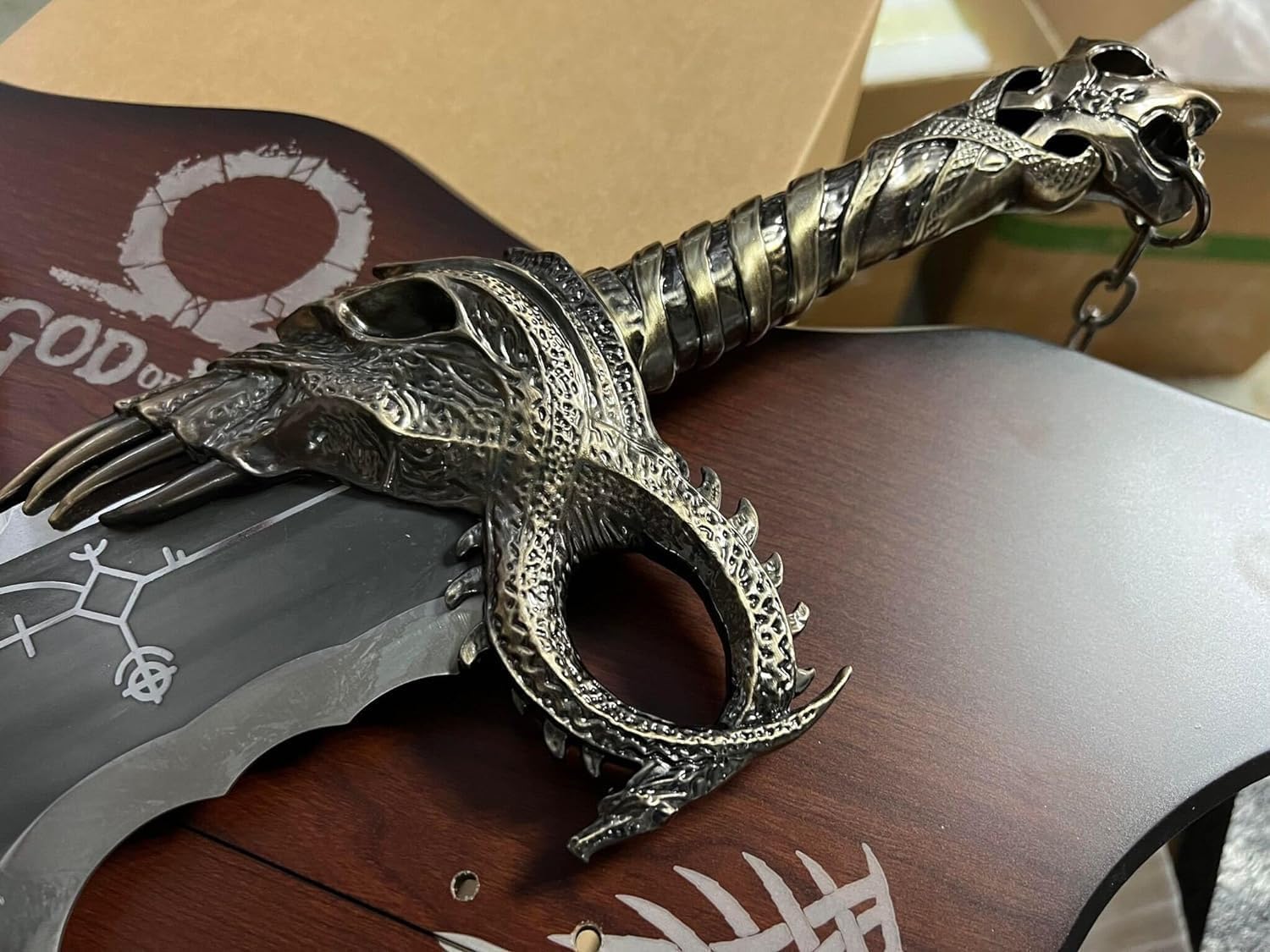 Norseblade/God of Wars Blades of Chaos Metal, God of Wars, GOW Blade of Chaos Swords Twin Blade Sword, Kraatos Metal Cosplay Weapon Prop 1:1 Replic, Viking Gifts Men (Blades of Chao.s Swords)