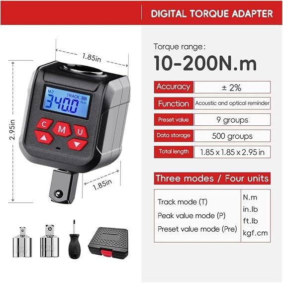 Digital Torque Adapter Kit, 1/2