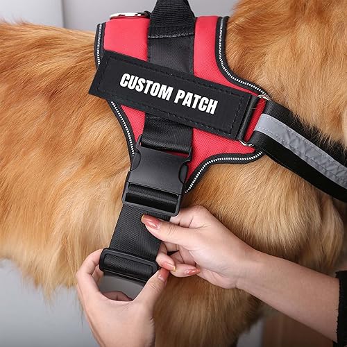 Miniatura 5 de Parches personalizados con nombre para arnés o collar de perro, texto personalizable, parches tácticos extraíbles, 2 parches personalizados para