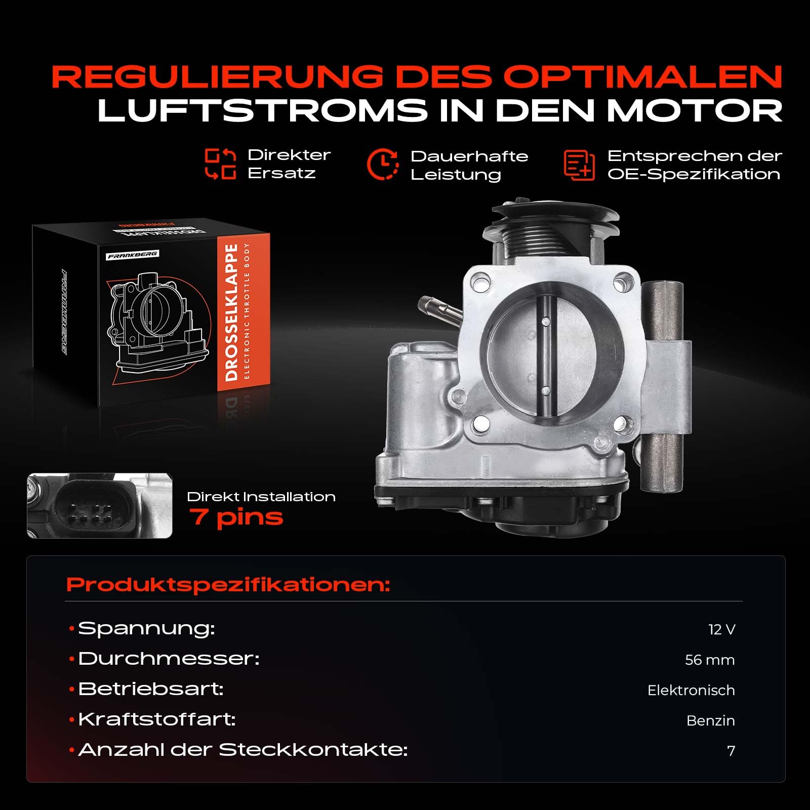 Frankberg Drosselklappe Drosselklappenstutzen für A4 8D2 B5 A4 Avant 8D5 B5 1.6L 1.8L Benzin 1994-2001 408237210001Z