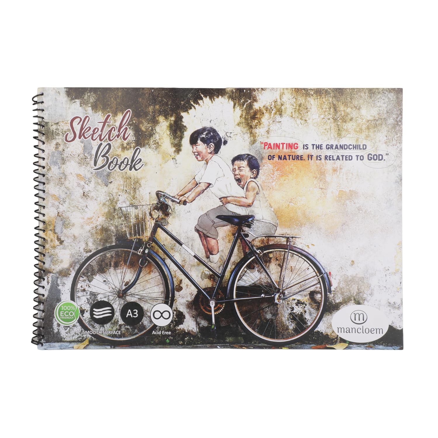 Mancloem A3 Spiral Bound Sketch or Drawing Book | 30 Sheets with 30 Butter Papers | Ideal for Drawing, Sketching, Colouring and Painting | Pack of 1, Acrylic (B08HXX5TDS) Amazon Price History, Amazon Price Tracker