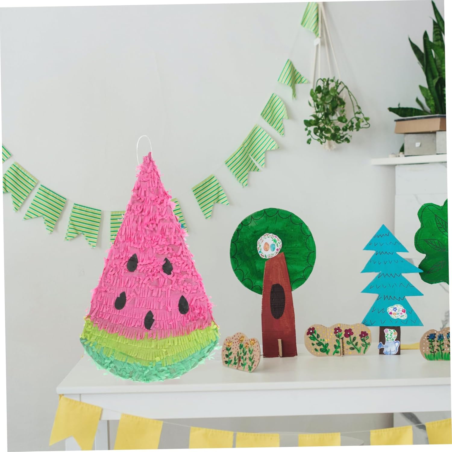 Watermelon Themed Decorative Pinata Pinata for Birthday Party Fiesta and Celebrations Candy present Holder for Fun Festivities