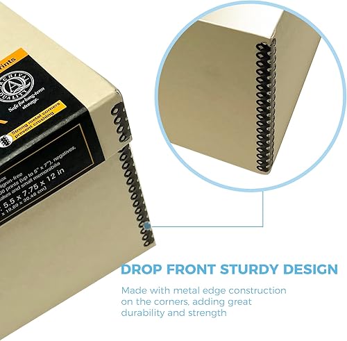 Miniatura 4 de Lineco Caja de almacenamiento de fotos de archivo, con capacidad para hasta 1100 fotos de 5 x 7, contenedor de fotos de 4 x 6 con tapa extraíble.