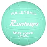 Runleaps Volleyball, Waterproof Indoor Outdoor Volleyball for Beach Game Gym Training (Official Size 5)