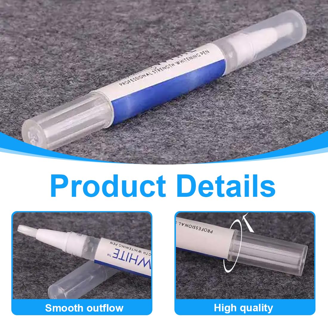 2 Pezzi Penna Sbiancante Denti, Penna Sbiancante per Denti, Sbiancamento rapido&Efficacia, delicato e paradenti per Denti Bianchi, Rimuove le Macchie Dentali