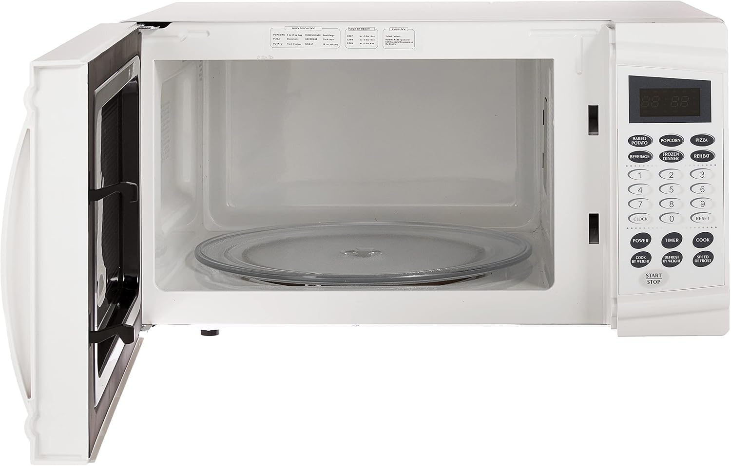 RCA RMW1132-WHITE 1.1-Cu-Ft 1000-Watt Microwave, White & Cuisinart CPT-122 Compact Plastic 2-Slice Toaster, White