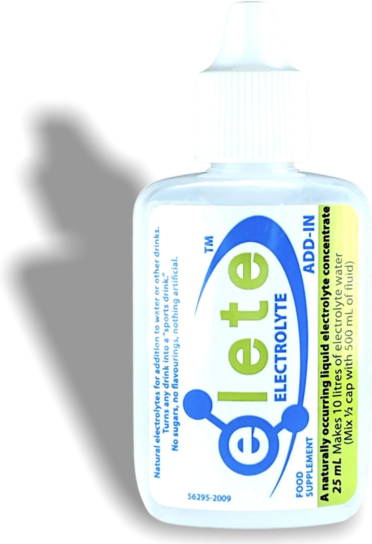 Elete Electrolyte Hydration Concentrate, 25ML Refillable Pocket Bottle. 4 Key Ionically Charged Electrolytes and 70 Trace Minerals. Makes 10 Litres