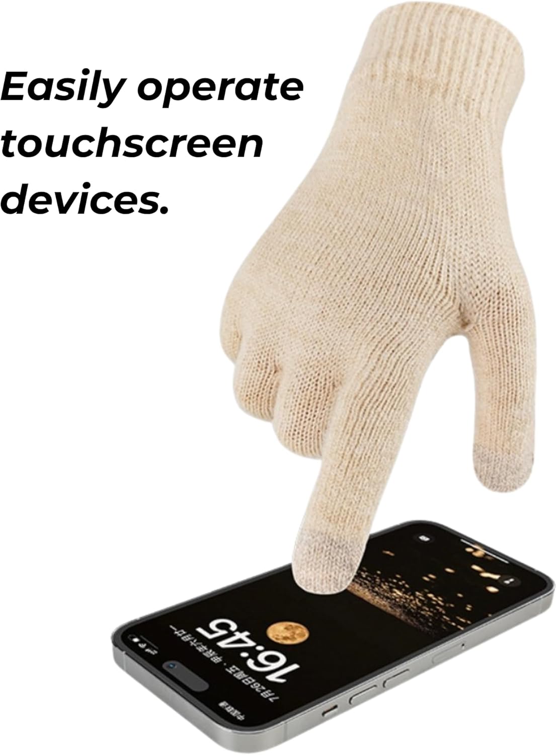 Womens Winter Beanie Hat Gloves Scarf Set Warm Fleece Knit Hat Long Scarf Gloves Touch Screen 3 in 1 Warm Gift Set - Image 4