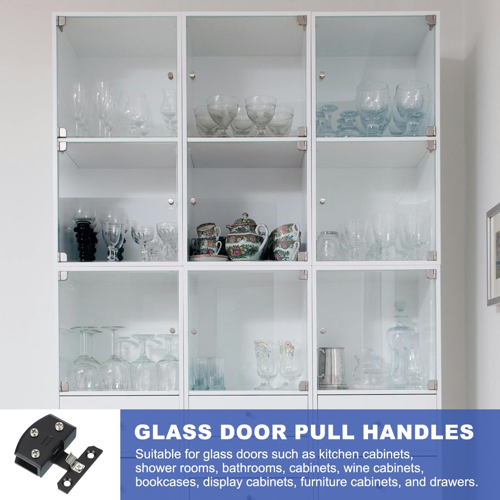 PATIKIL 1-7/16" Cabinet Glass Door Hinge - Image 4