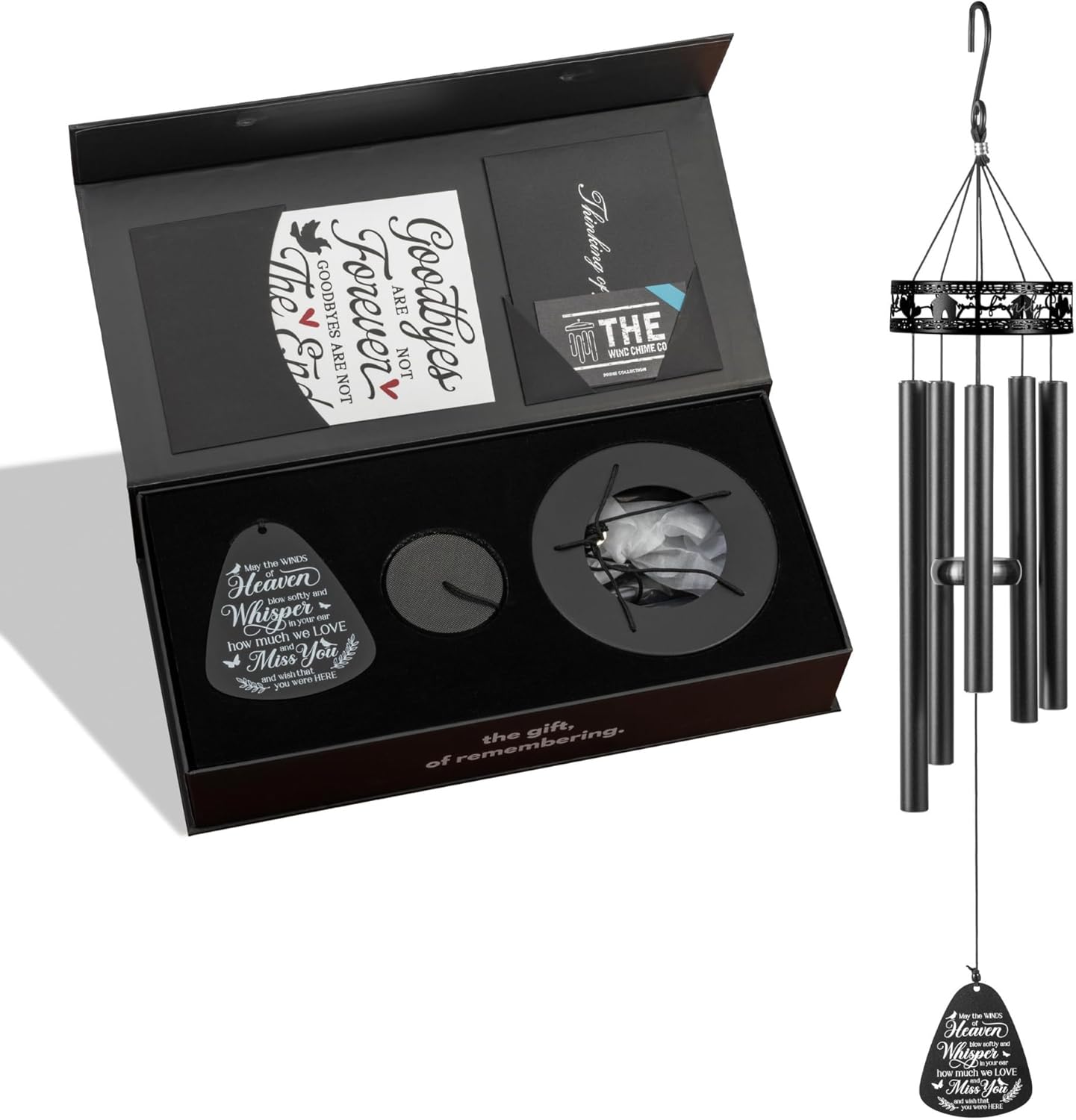 The Wind Chime CO Family Love Memorial Wind Chimes, Sympathy Wind Chimes Gift for The Loss of A Loved one, Home Decor Outdoor Garden, Soothing Melodic Tones.