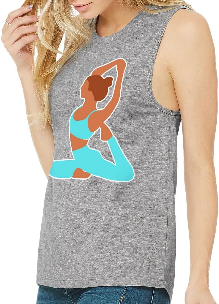 Yoga Design Women's Muscle Tank - Cute Tank Top - Printed Workout Tank