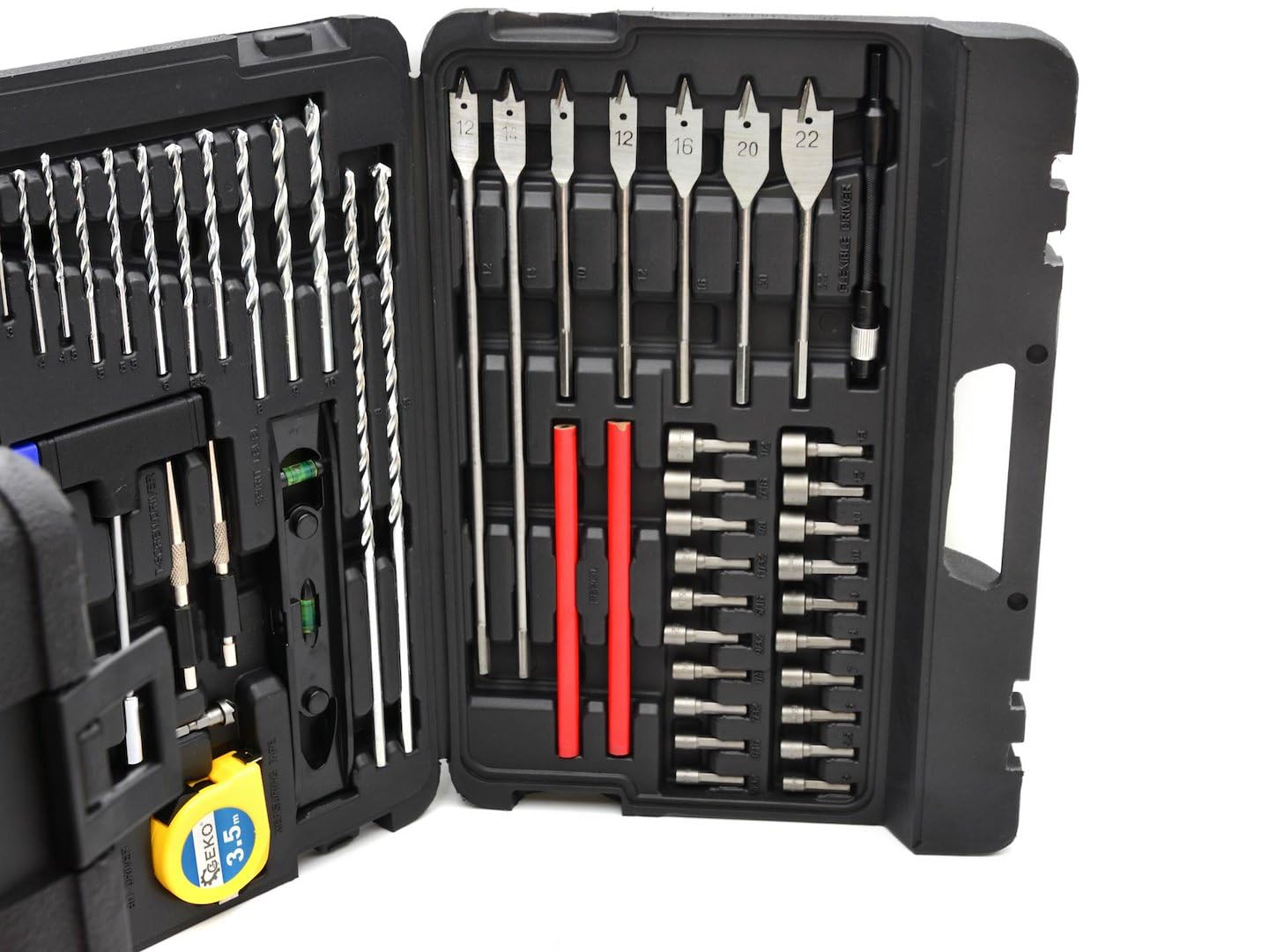 BSD Set Completo di Accessori per Trapano e Utensili Manuali - 217 Pezzi per Bricolage e Fai-da-te, Ideale per Appassionati e Professionisti