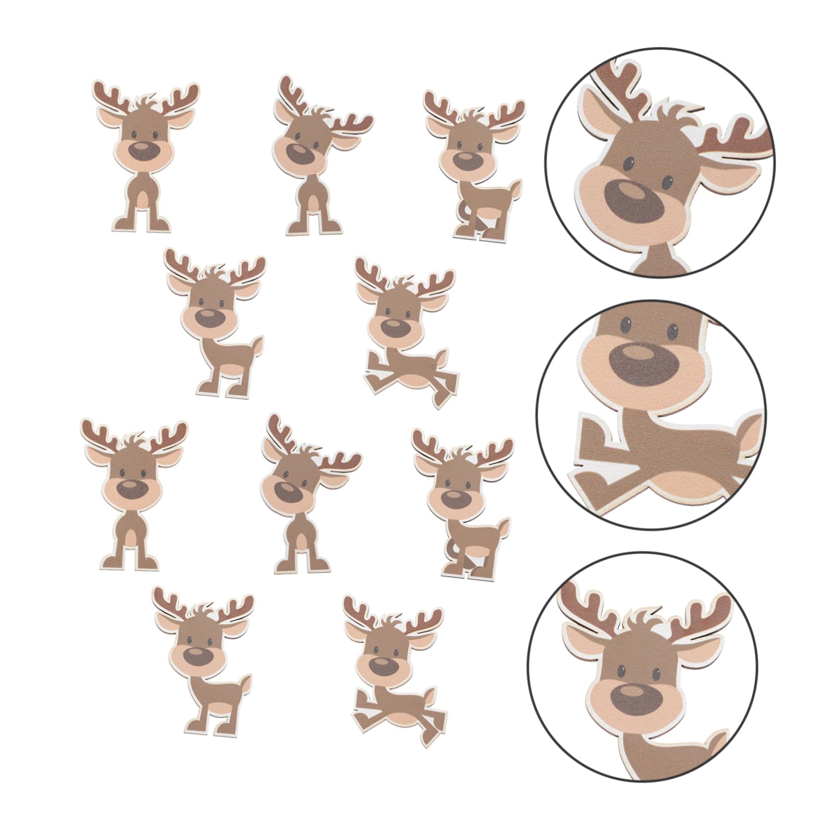 VOSAREA 8 Ensembles Charme D'élan Décor De Wapiti Décors Suspendus De Rennes De Noël Ornements De Festival Ornements Suspendus De Wapiti Ornement De Noël 2021 Brown Bois 10 Pièces * 8