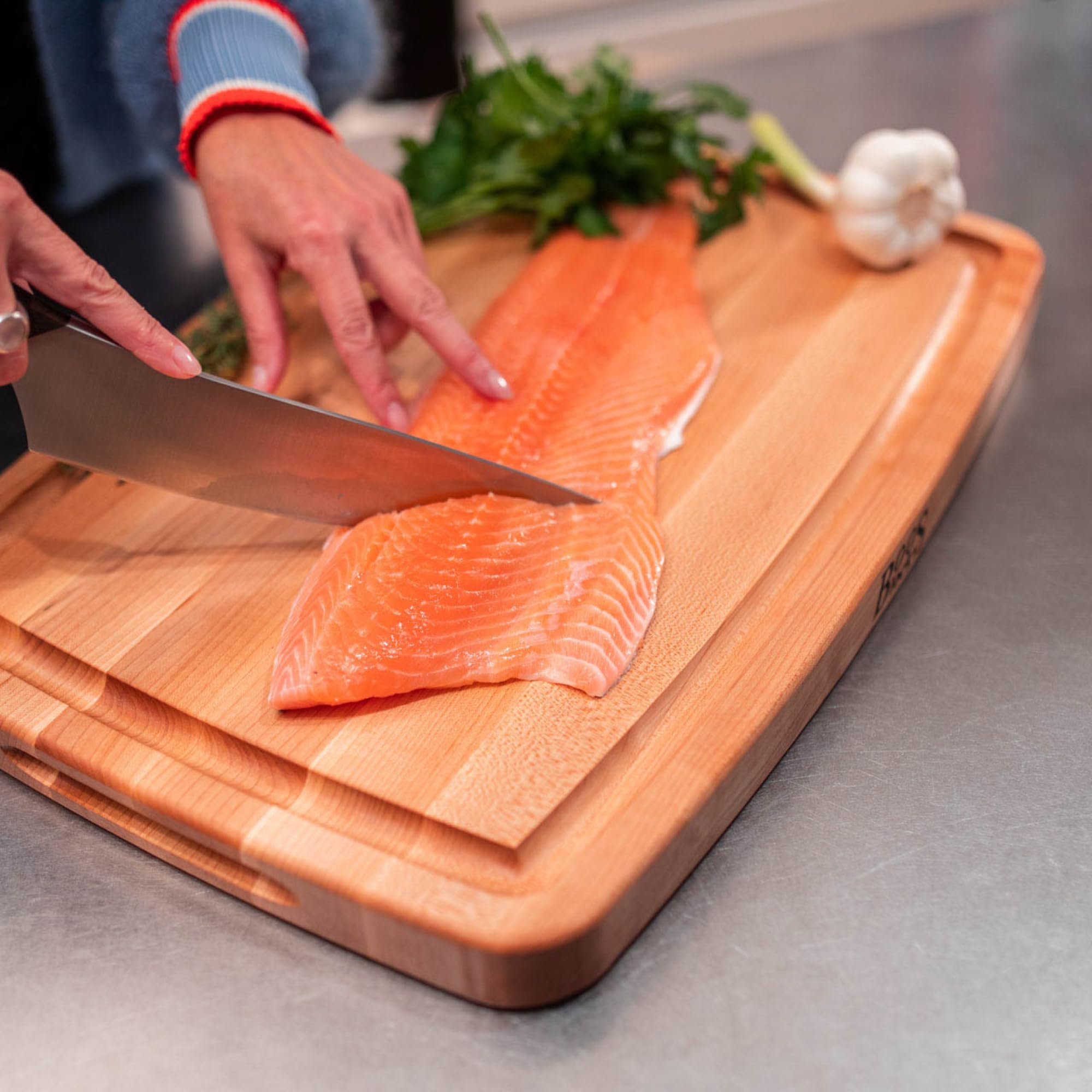 Boos Block Tagliere Con Scanalatura Del Succo - 45,7 x 27,9 x 3,8 cm | Tagliere In Legno Di Acero Duro Nordamericano - Tagliere Da Cucina Professionale - Antibatterico - Tagliere xxl