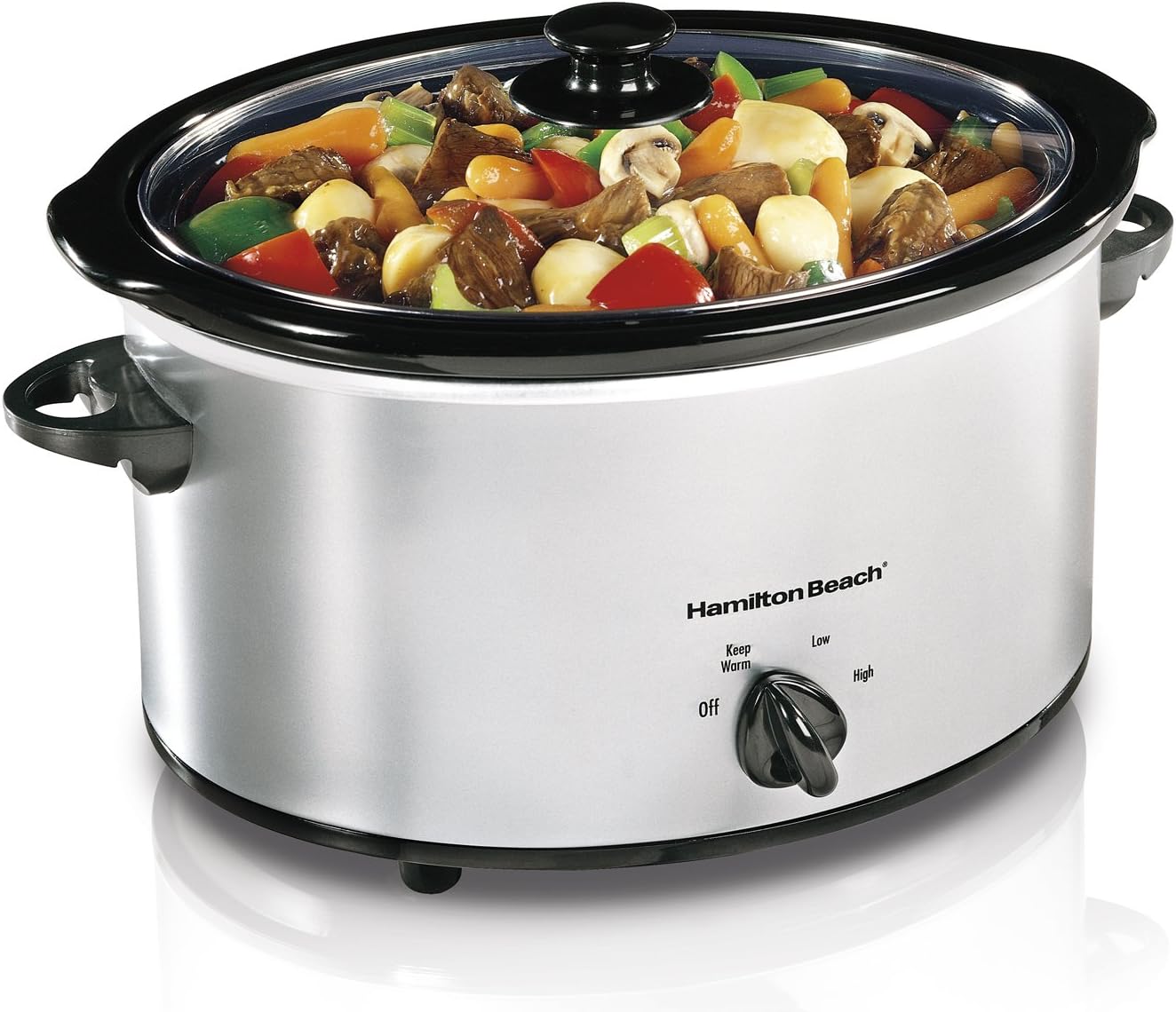 Hamilton Beach 5 Quart Classic Chrome Slow Cooker Amazon.ca Home