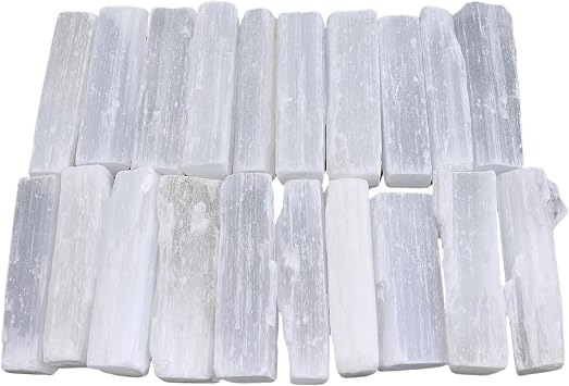 SOUL STICKS 4 Selenite Crystal Wand | Variety Pack Selenite Sticks for Healing | Reiki & Metaphysical Energy Drawing | Wicca Altar Crystals Stick Healing Reiki Home Witchcraft Supplies - Pack of 20