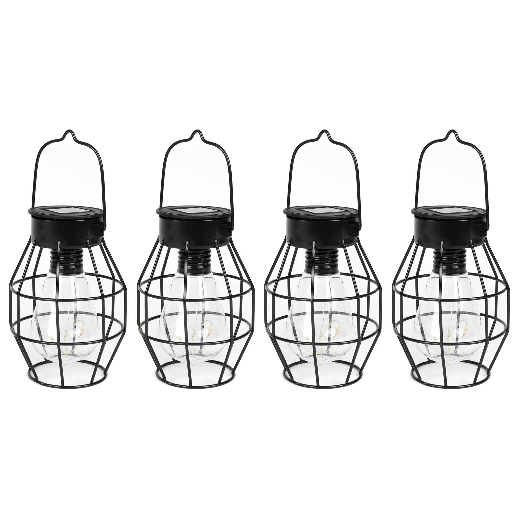 Streetwize  Timeless Caged Lantern String Lights - Black - One Set