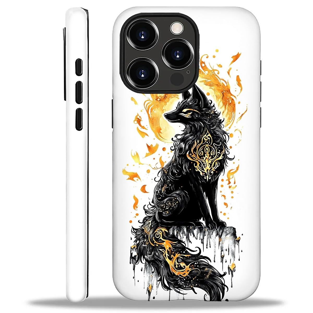 Coque antichoc iPhone 16 Pro Max loup noir pour le quotidien urbain - 8