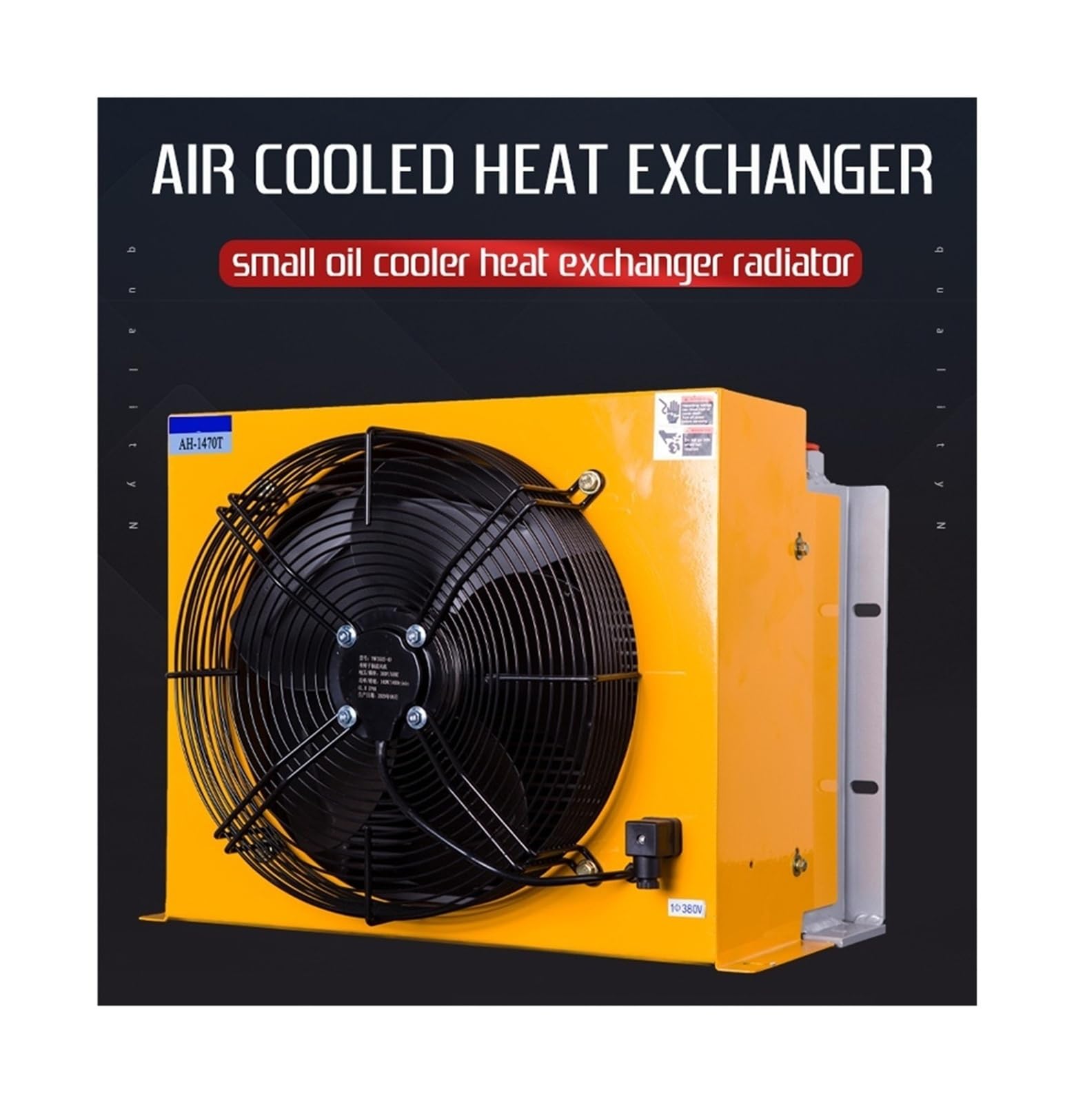 AH1012T-CA 100L/MIN Radiatore dell'olio idraulico Piastra-Fin Raffreddato ad aria Radiatore dell'olio Escavatore in alluminio Ventola Operazione stabile